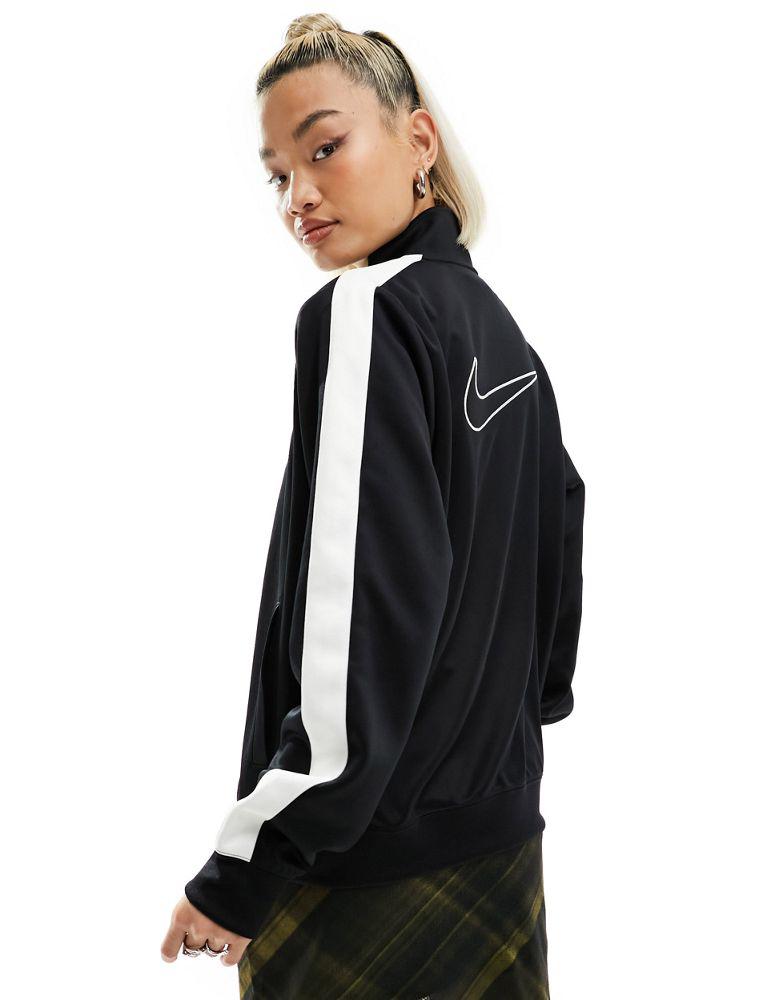 Nike Nike Streetwear woven zip through track jacket in black