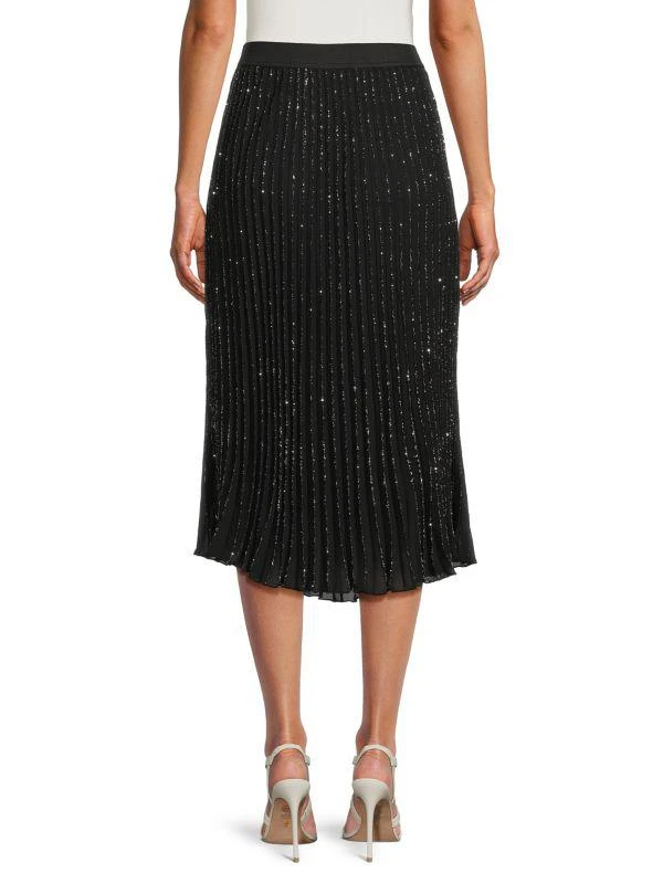 Wdny Speckled Accordion Pleat Midi Skirt 2