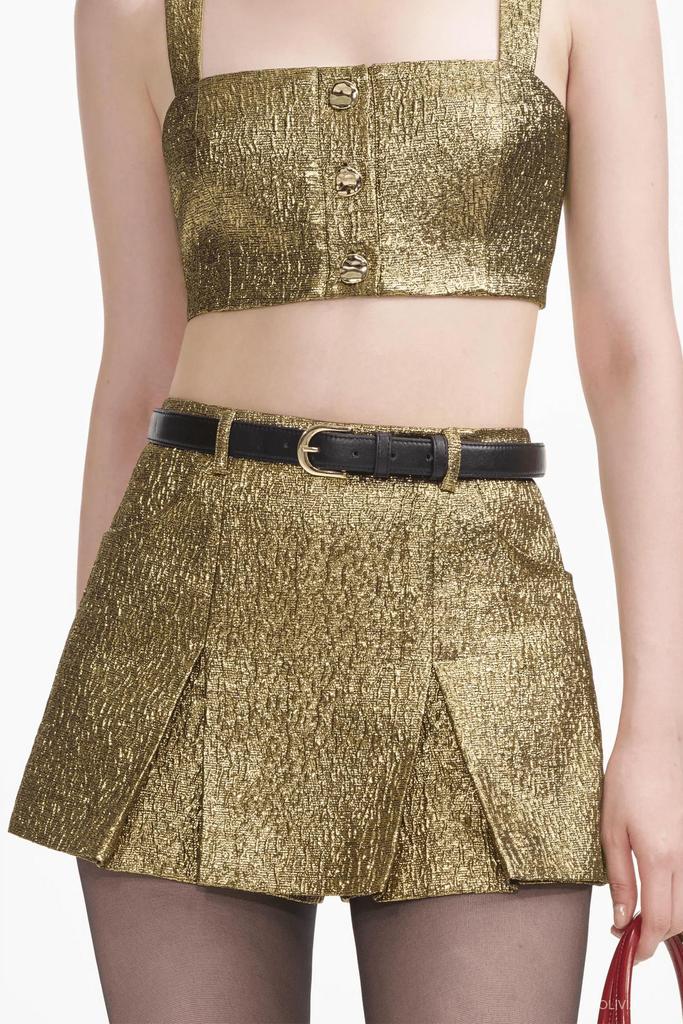 Self Portrait Metallic Jacquard Skort - Shorts - BeyondStyle