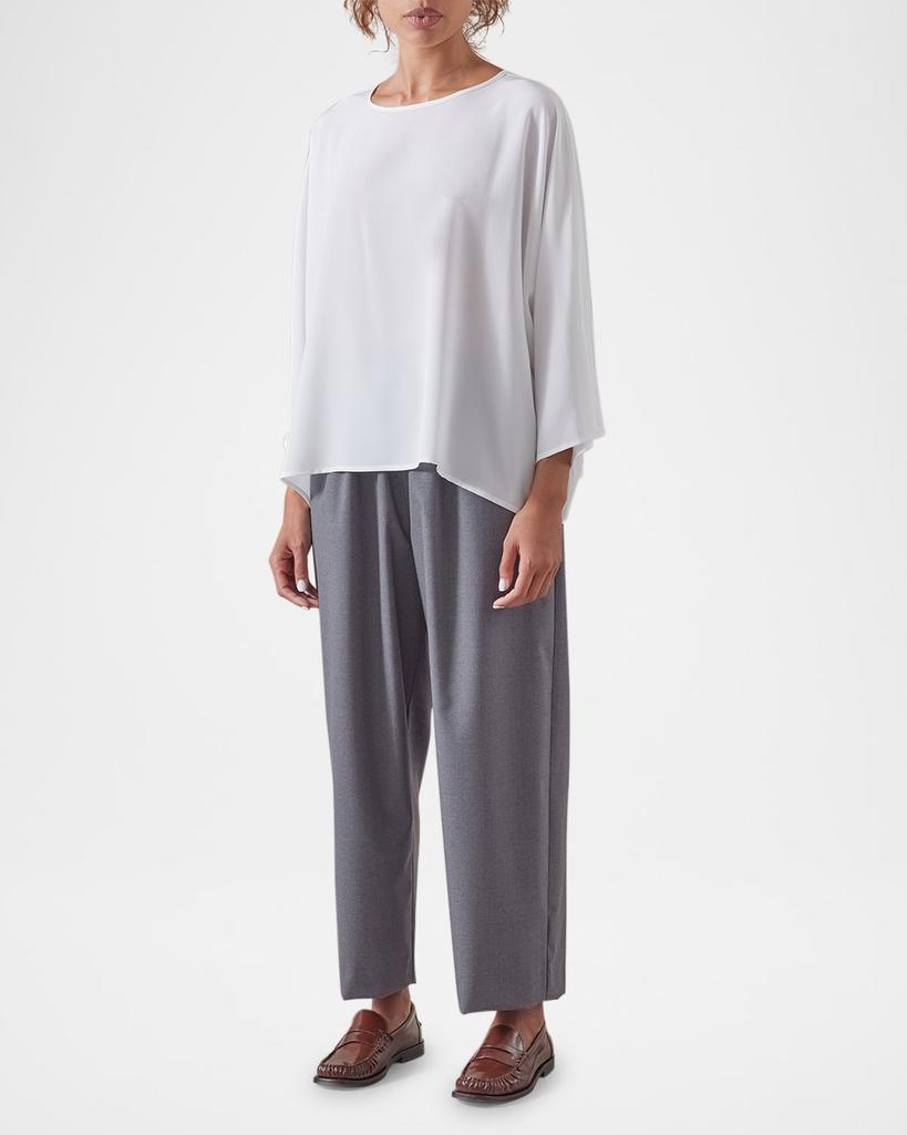 Eskandar Boat Neck Top (Mid Length)