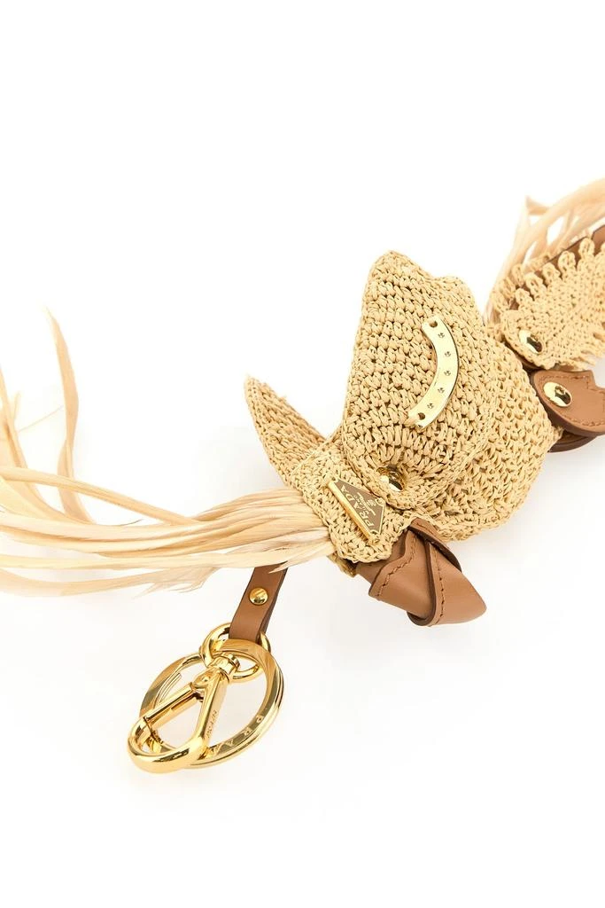 Prada Raffia key ring 2