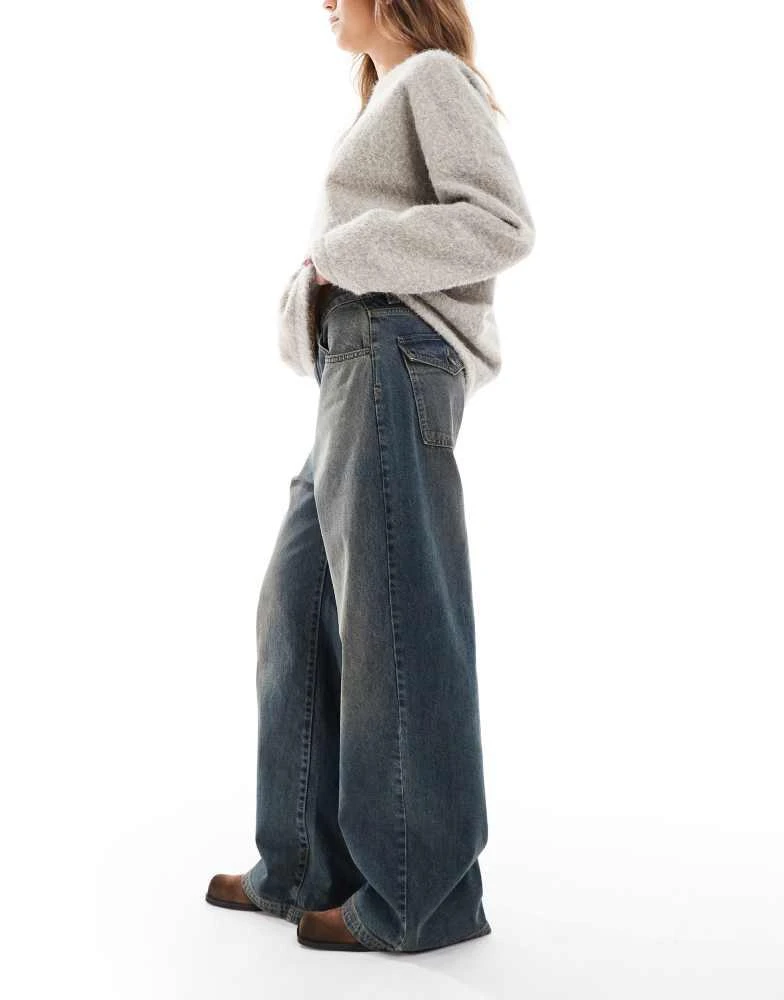 Cotton:On Cotton On super baggy low rise jeans in rust blue 2