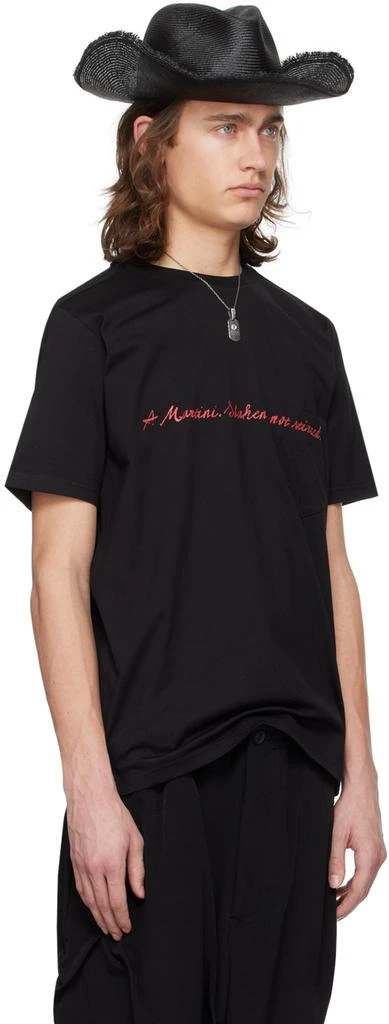 TAKAHIROMIYASHITA TheSoloist. Black 'A Martini Shaken Not Stirred' T-Shirt 2