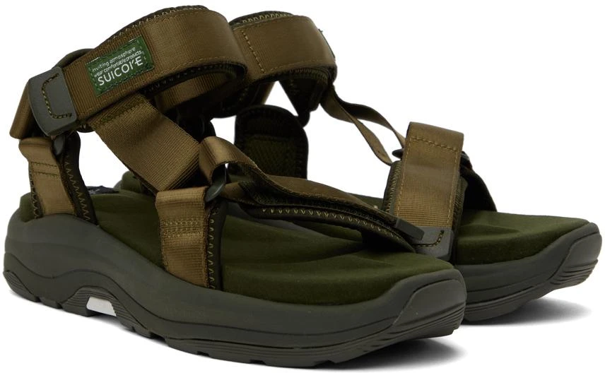 SUICOKE Khaki DEPA-Run Sandals 4