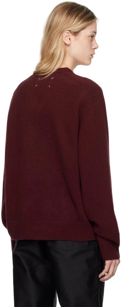 MAISON MARGIELA Burgundy V-Neck Sweater 3