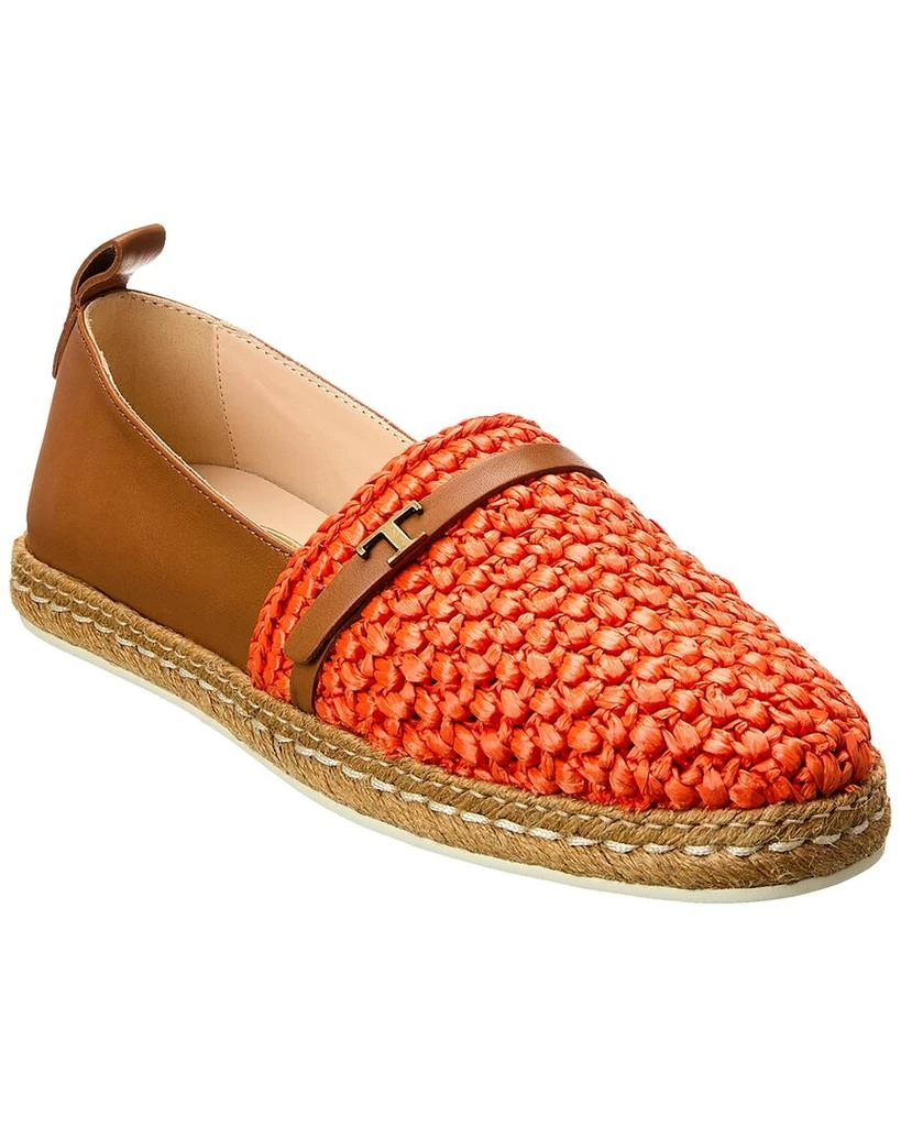 Tod's TOD’s Gomma Raffia & Leather Espadrille 1