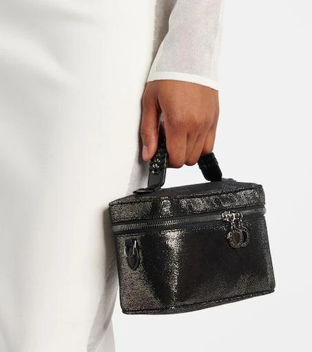 Stella McCartney Falabella Mini metallic faux leather tote bag 2