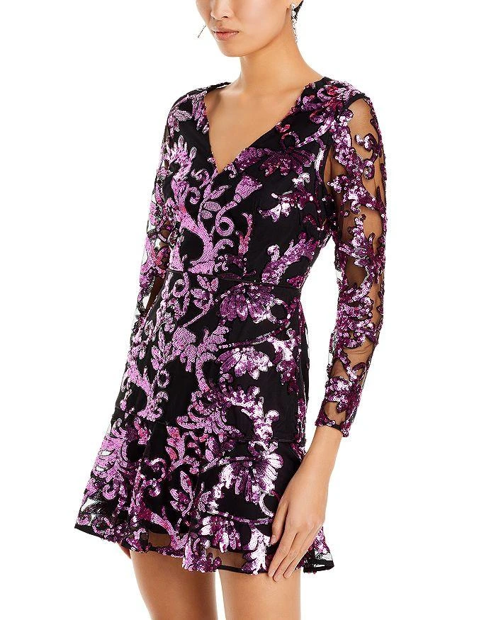 Milly Tove Tassel Sequin Mini Dress 1