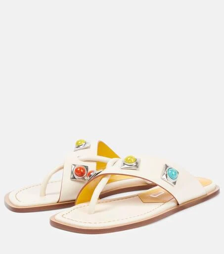ETRO Embellished leather sandals 5