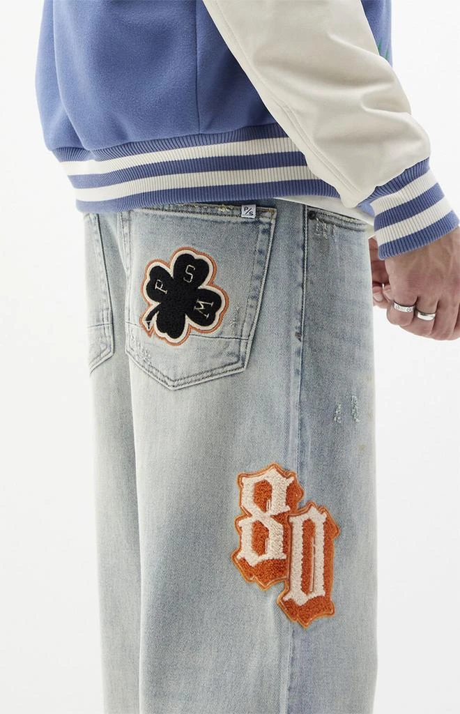 PacSun Medium Indigo Patchwork Baggy Jeans 2