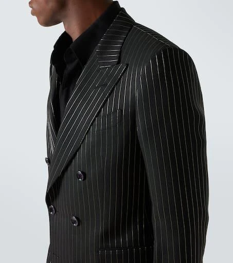 Tom Ford Striped wool and silk lamé blazer 5