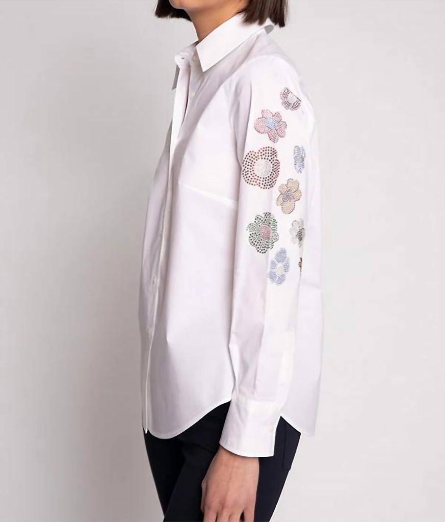 VILAGALLO Vilagallo - Mafalda Strass Poplin Shirt Top