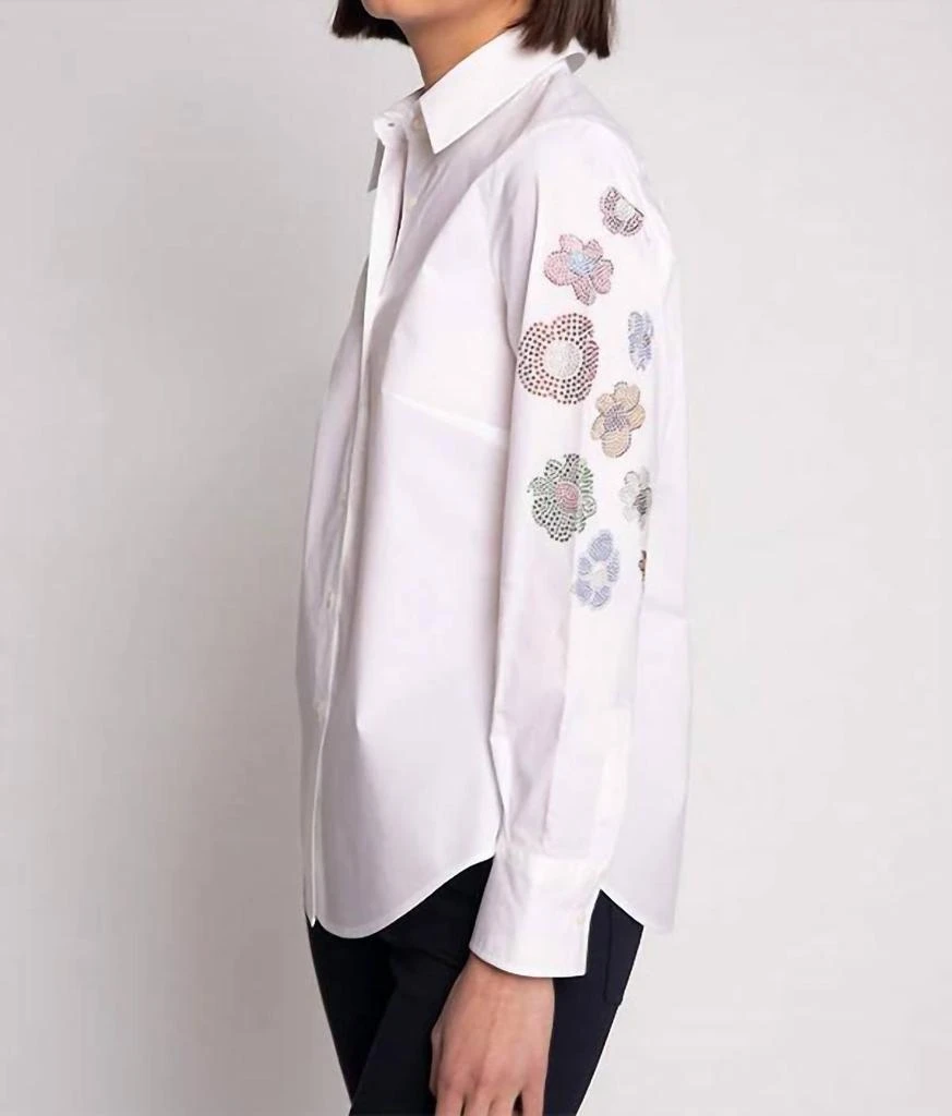 VILAGALLO Vilagallo - Mafalda Strass Poplin Shirt Top 1