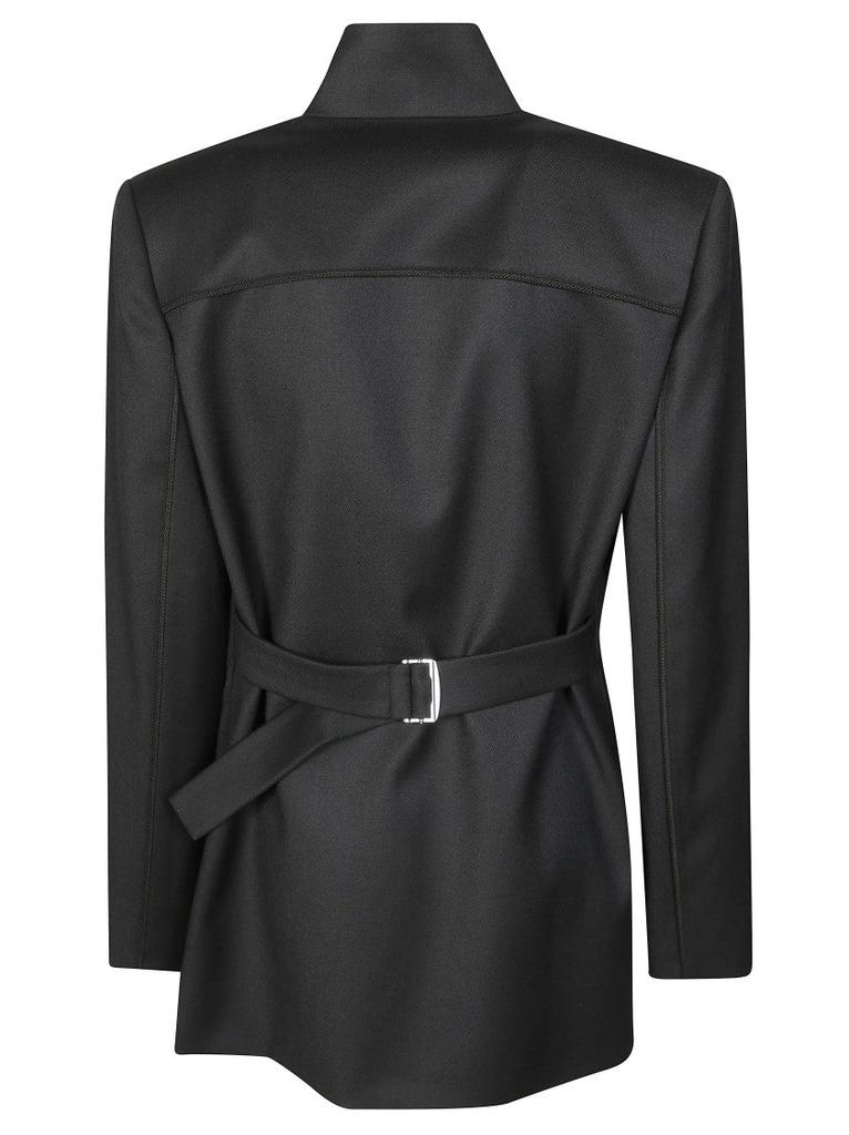 PINKO Tailored Flannel Jacket With Classic Collar