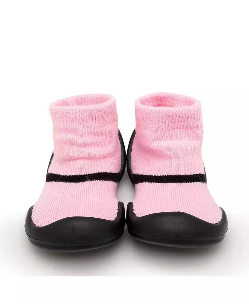 Komuello Baby Girl First Walk Sock Shoes Mary Jane - Pink