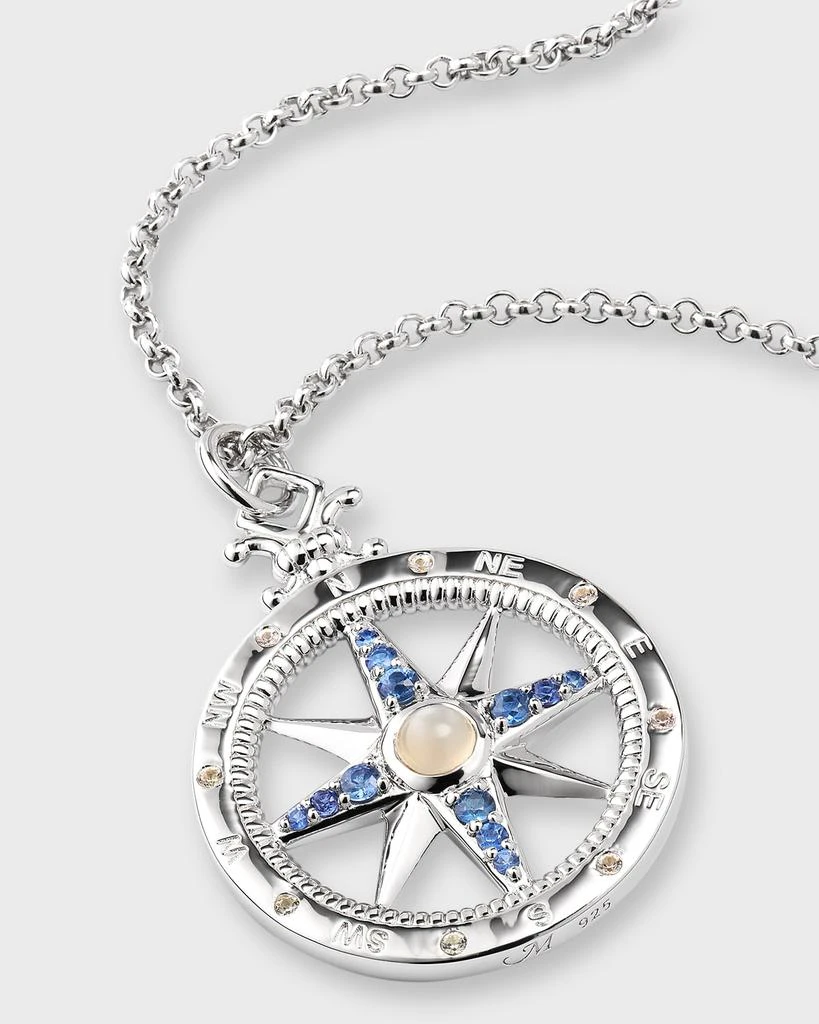 Monica Rich Kosann Sterling Silver Adventure Compass Pendant Necklace 3