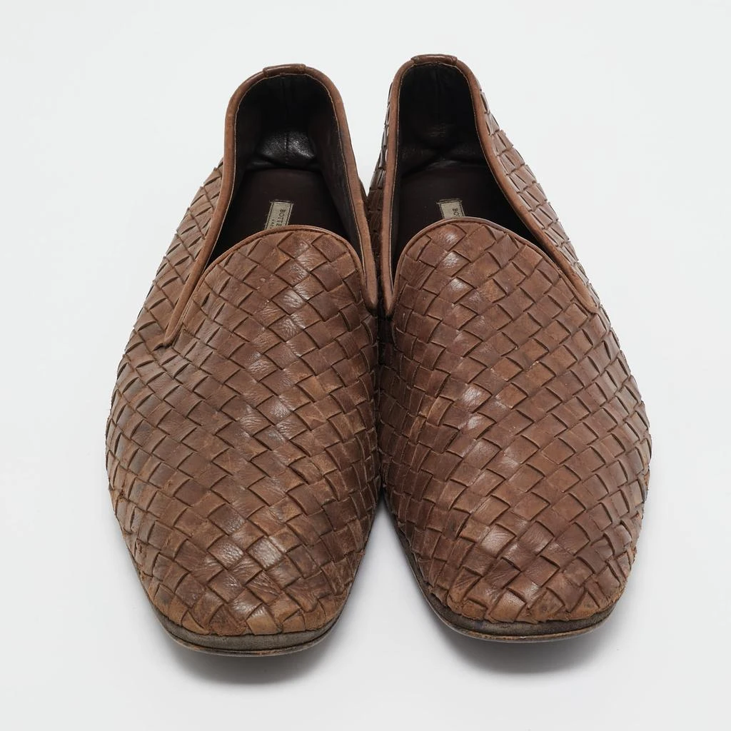 Bottega Veneta Bottega Veneta Brown Intrecciato Leather Slip On Loafers Size 43 3