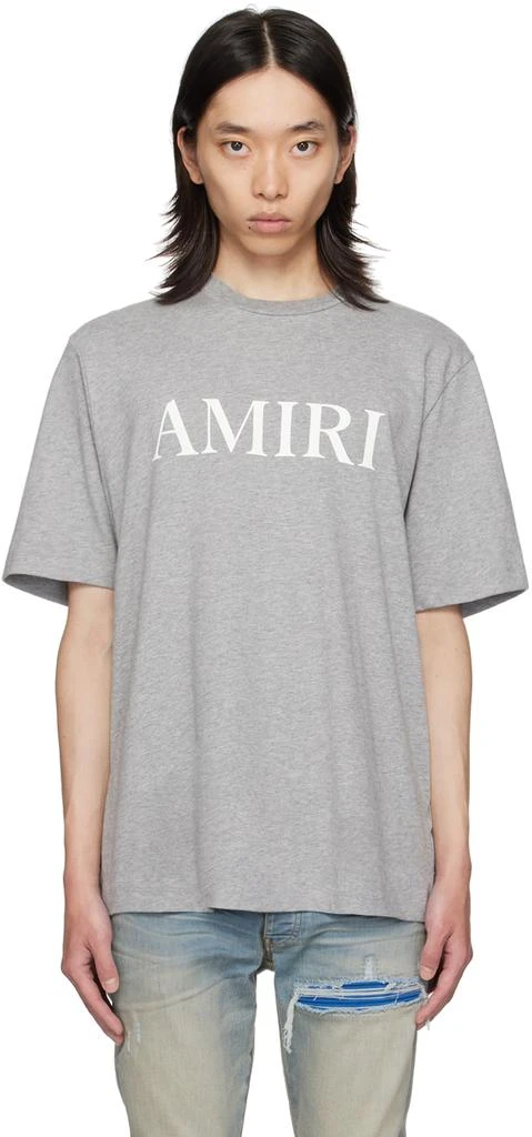 AMIRI Gray Printed Core Logo T-Shirt 1