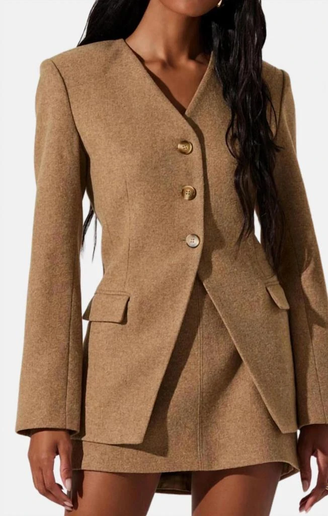 ASTR Bellmere Jacket In Camel 3
