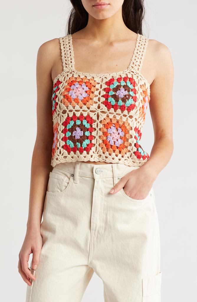 Cotton Emporium Crochet Crop Tank