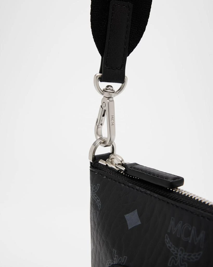 MCM Men's Aren Small Visetos Leather Crossbody Bag 6