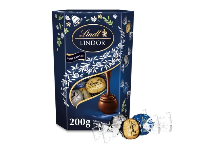 LINDT Cornet Lindor Noir Assorti 200G 1