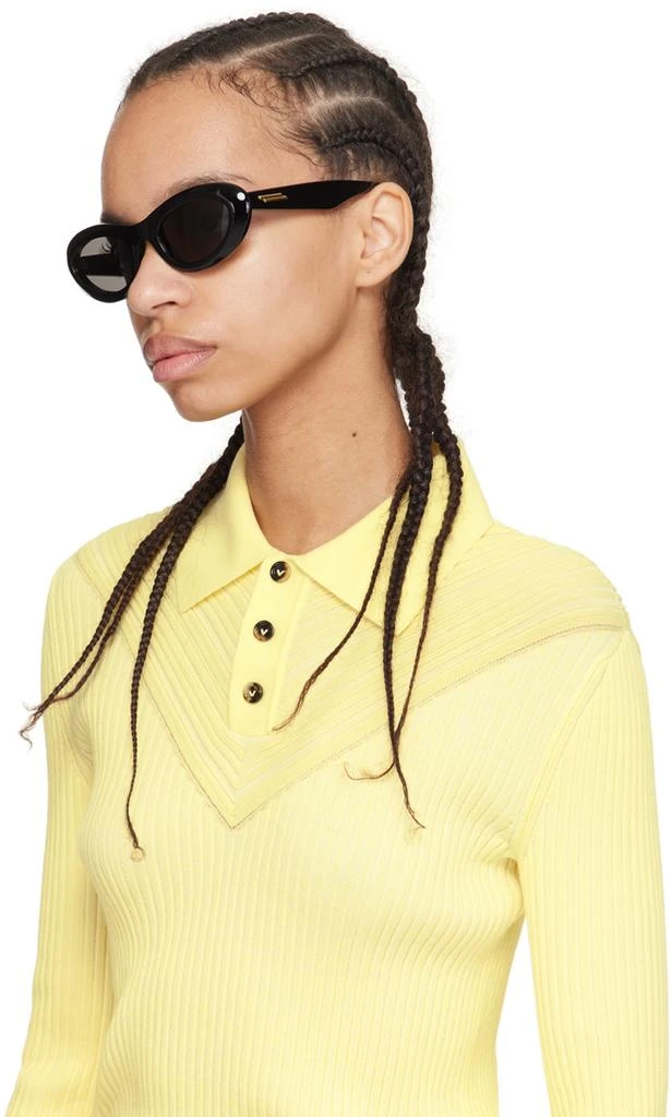 Bottega Veneta Black Bombe Round Sunglasses 4
