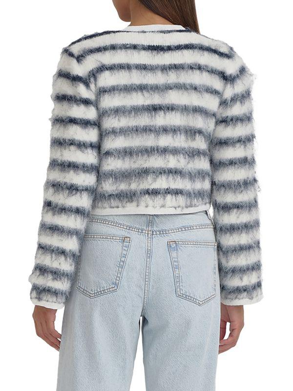 4th & Reckless Janae Striped Shaggy Cardigan