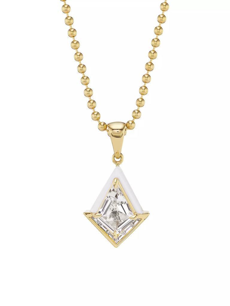 Emily P. Wheeler Dress Up 18K Yellow Gold, White Topaz & Diamond Twinkle Necklace