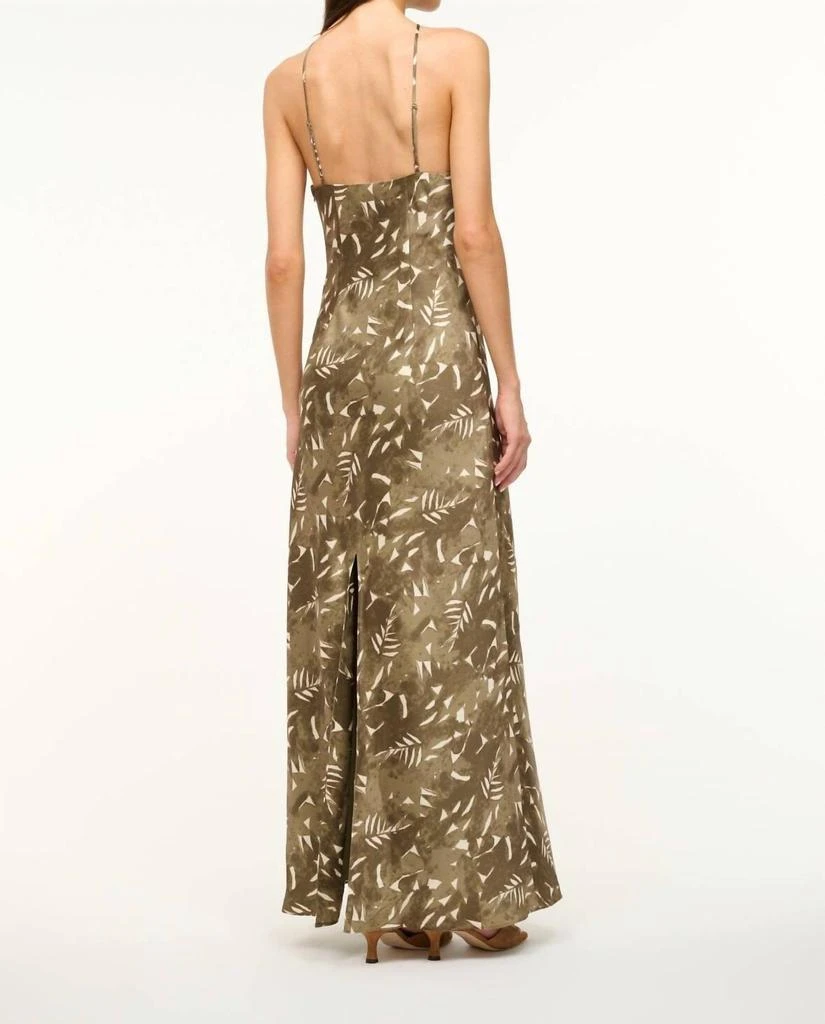 Staud Cubism Dress In Sergeant Green Painted Palm 2
