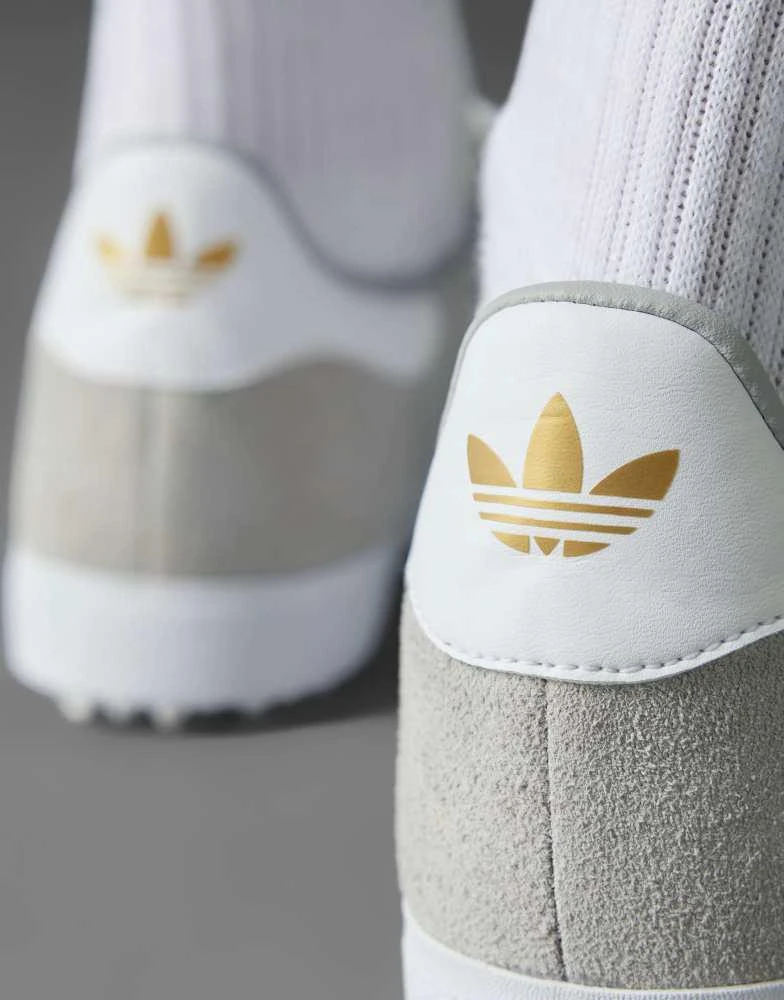 Adidas adidas Originals Gazelle spikeless golf shoes in grey and gold -  Free Shipping - BeyondStyle