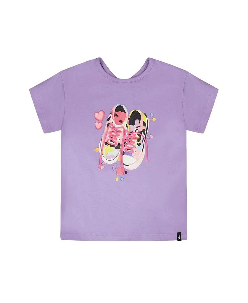 Deux par Deux Girls
 Organic Cotton Jersey Sneakers Short Sleeve T-Shirt - Little Kid 1