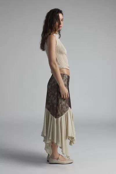 Kimchi Blue Kimchi Blue Lavinia Lace Asymmetrical Maxi Skirt