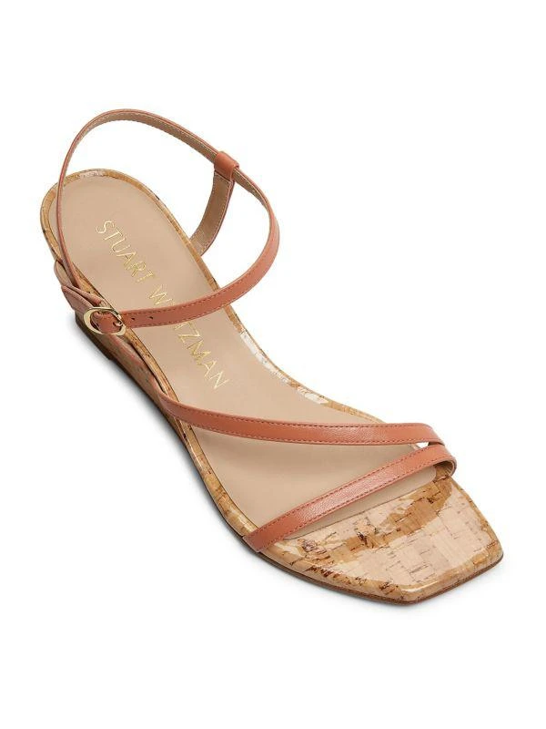 Stuart Weitzman Oasis 50MM Leather Wedge Sandals 4