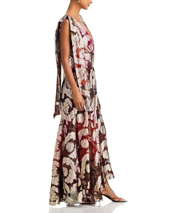 Farm Rio Metallic Plunging Neck Gown 5