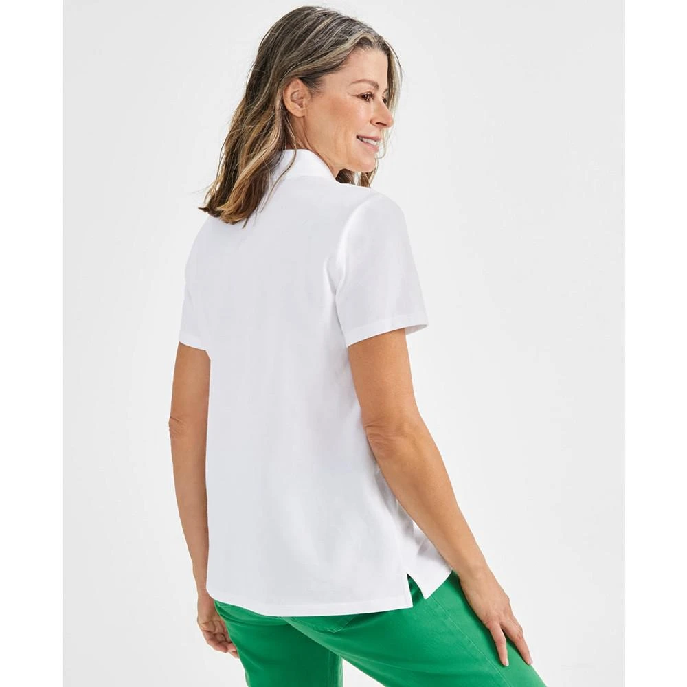 Style & Co Women's Short-Sleeve Cotton Polo Shirt, Created for Macy's 2