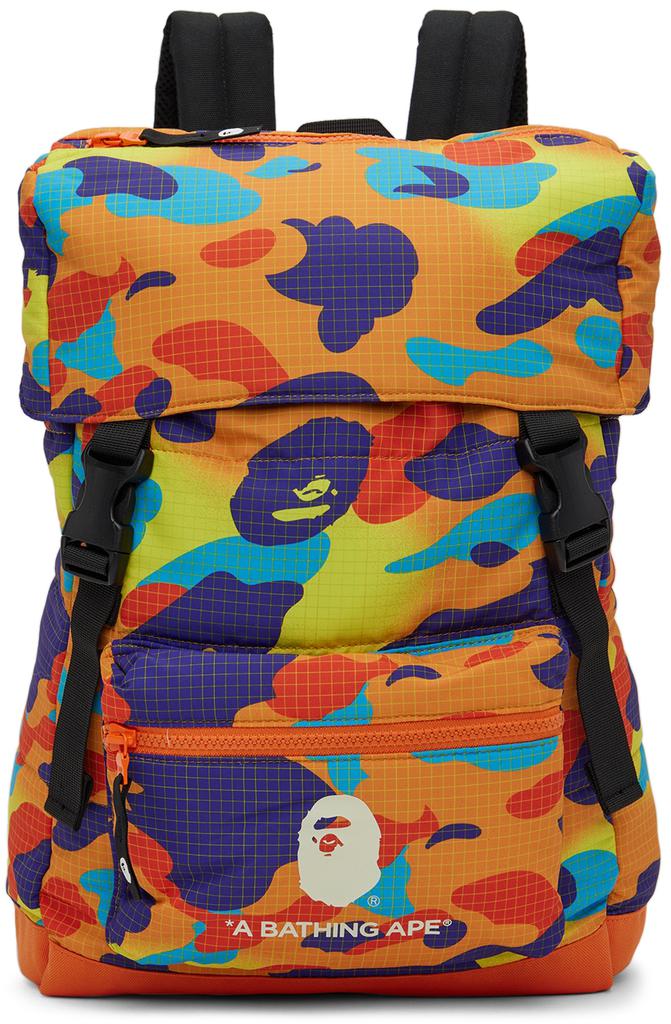 BAPE Kids Multicolor Camo Backpack