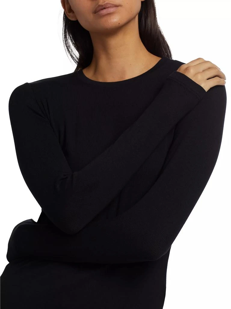 L'Agence Tess Rib-Knit Crewneck T-Shirt 6