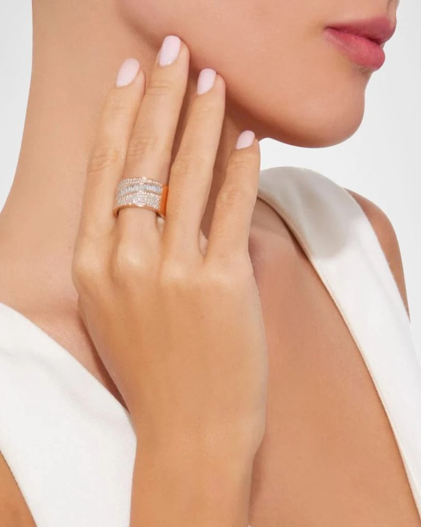 SHAY Pave Diagonal Baguette Diamond Band Ring 2