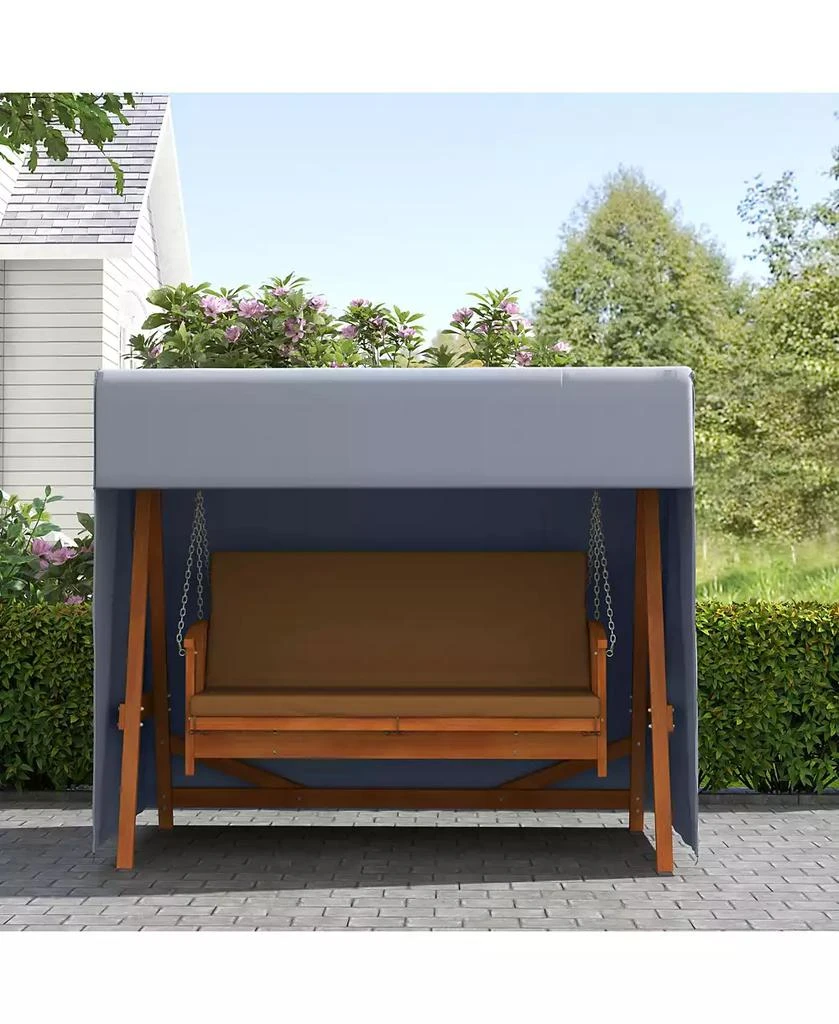 Outsunny 81" x 49" x 65" Outdoor Patio Hammock Porch Swing Cover, 9