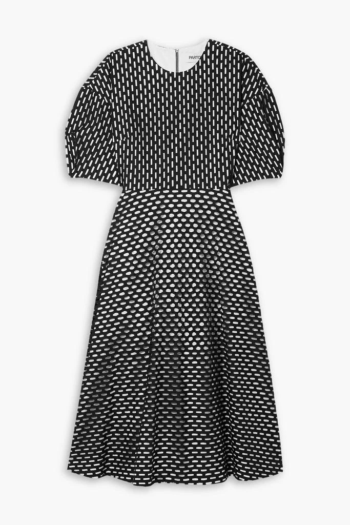 Partow Amelia laser-cut cotton-poplin midi dress 1