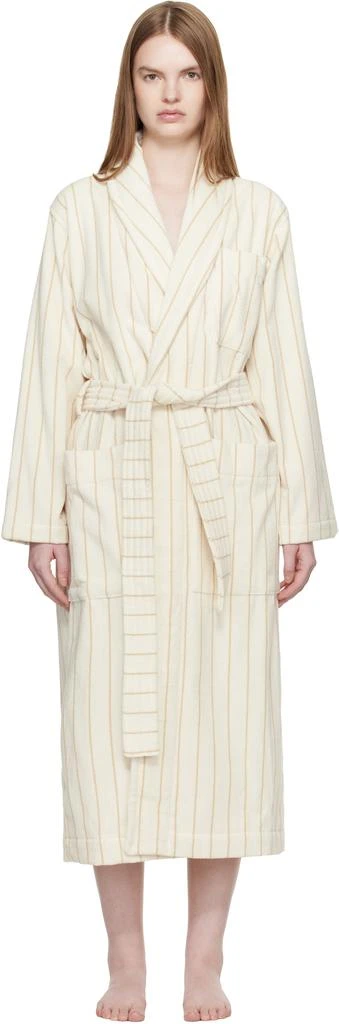 Tekla Off White Terry Classic Bathrobe