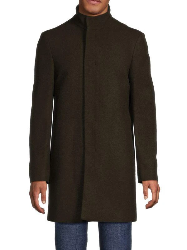 Calvin Klein Mixy Slim Fit Wool Blend Coat 1