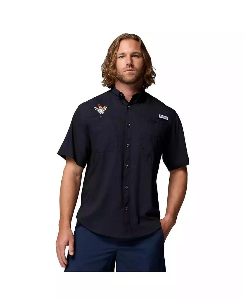 Columbia Men's Black Texas Longhorns Tamiami Omni-Shade Button-Down Shirt
