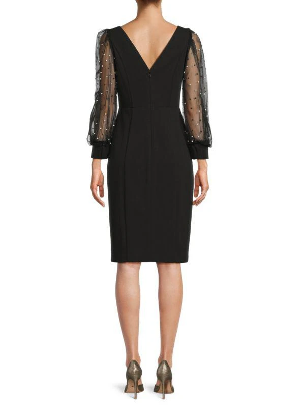 Eliza J Simulated Pearl Knee Cocktail Dress 2