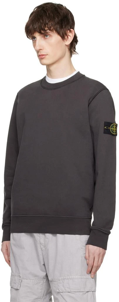 Stone Island Gray Patch Sweashirt 4