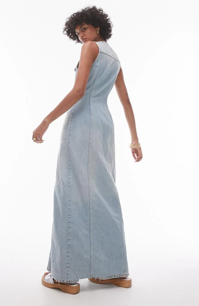 Topshop Sleeveless Denim Maxi Dress 2