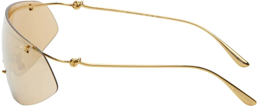 Bottega Veneta Gold Knot Shield Sunglasses 3
