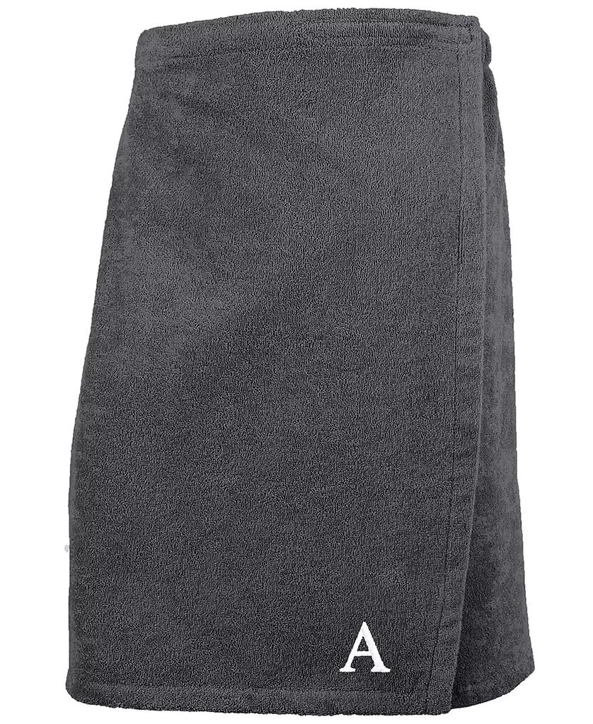 Linum Home Textiles 100% Turkish Cotton Terry Personalized Men's Bath Wrap - White