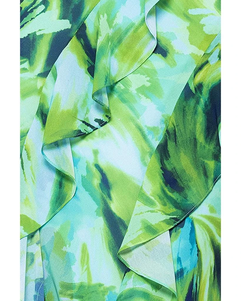 AQUA Printed Ruffle Chiffon Maxi Dress - Exclusive 5
